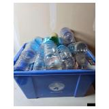 Tote of kitchen/garage organizers.