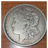 1921-S  USA  90% Silver Morgan Dollar  $1