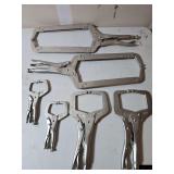 Locking clamp assortment three pair various sizes