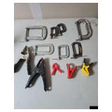 Assorted clamps, various sizes and styles