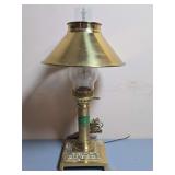 'Orient Express' marked Brass lamp 20in tall