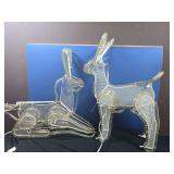 Pair of light up reindeer