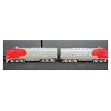 Postwar Lionel Santa Fe AA diesel set