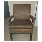 Leather arm chair