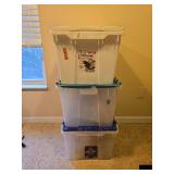 3 storage totes
