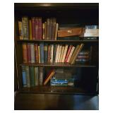 Three shelves of books. Secretary listed separately