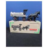 Texaco Horse and Tanker Die Cast Metal Bank in box