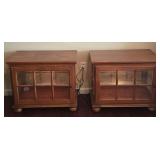 End tables with light up display