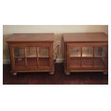 End tables with light up display