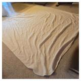 King sized white scroll chanel bedspread