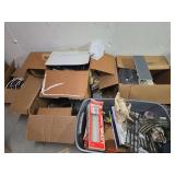 Miscellaneous collection of train parts and track