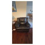 Dark Brown Leather Rocker/Recliner