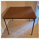 Folding Brown card table