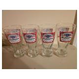 Four Budweiser Beer Pint Glasses