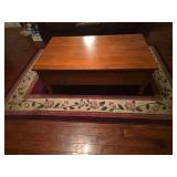 Coffee table with two drawers (rug listed separately)