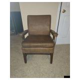 Leather arm chair