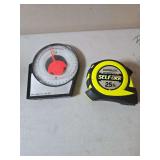 25 ft tape and inclinometer