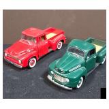 Two small Ford pickups 1948 F-1 and 1956 F100.
