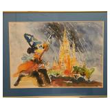 Mickey and the Castle Watercolor Print