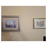 Two framed prints