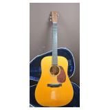 Vintage Martin & Co. Acoustic Guitar in hard case.