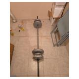 Weight bar and plastic weights