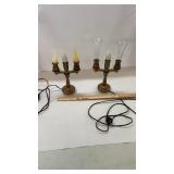 Vintage Mid Century Unusual Brass Lamps
