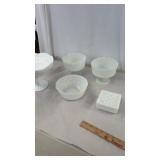 5 Pieces of Milk Glass