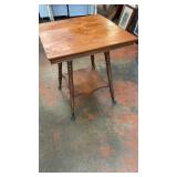 Antique Center Table with Glass Claw Feet
