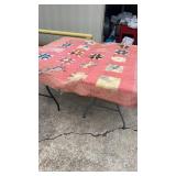 71' x 77ï¿½ Hand Stitch Quilt  AS IS