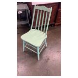 Vintage Wood Chair Painted Green