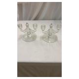 Heisy Glass Company Candle Holders Stands