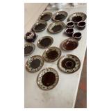 Brown Drip Pottery Dinnerware