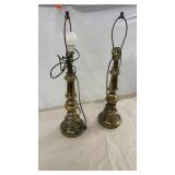 26' Tall Brass Finish Table Lamps