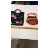 Vintage Clutch Purse Handbag with Lucite MCM