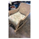 Vintage Antique Wicker Rocking Chair