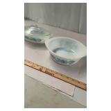 GlasBake Blue Thistle Casserole Dishes