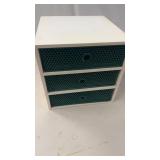 Small Wood & Metal Storage Cabinet