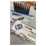 20 Rounds 7.62x54 Caliber Ammunition