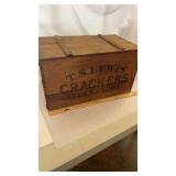 T.S.Lewis Crackers Wood Advertising Box
