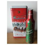 Budweiser Holidays Tin and Bottle