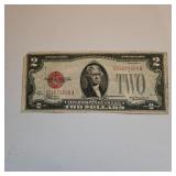1928 D Red Seal Two Dollar Bill
