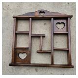 Wooden Display Trinket Wall Shelf