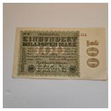 1923 German Bank Note