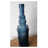Vintage Blue Glass Bottle