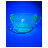 Federal Glass Uranium Vaseline Glass Cup