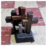 Cast Iron Cross Bookends