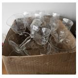 Lot of Etched Wine Glasses