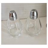 Vintage Glass Salt and Pepper Shakers