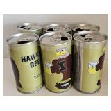 Vintage 6 Pack Hawkeye Beer Cans